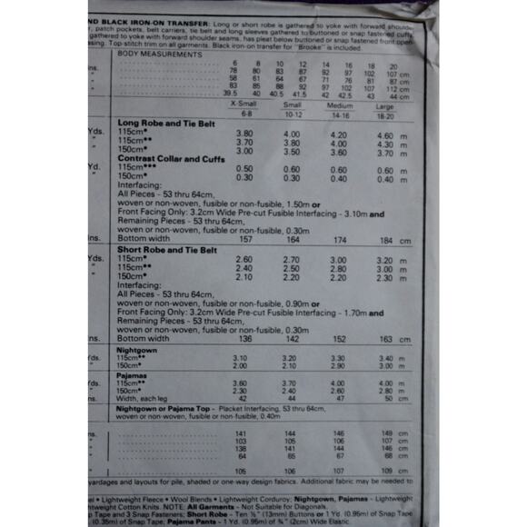 McCalls 8847 Nightgown robe Pajama pattern size small - Picture 5 of 5